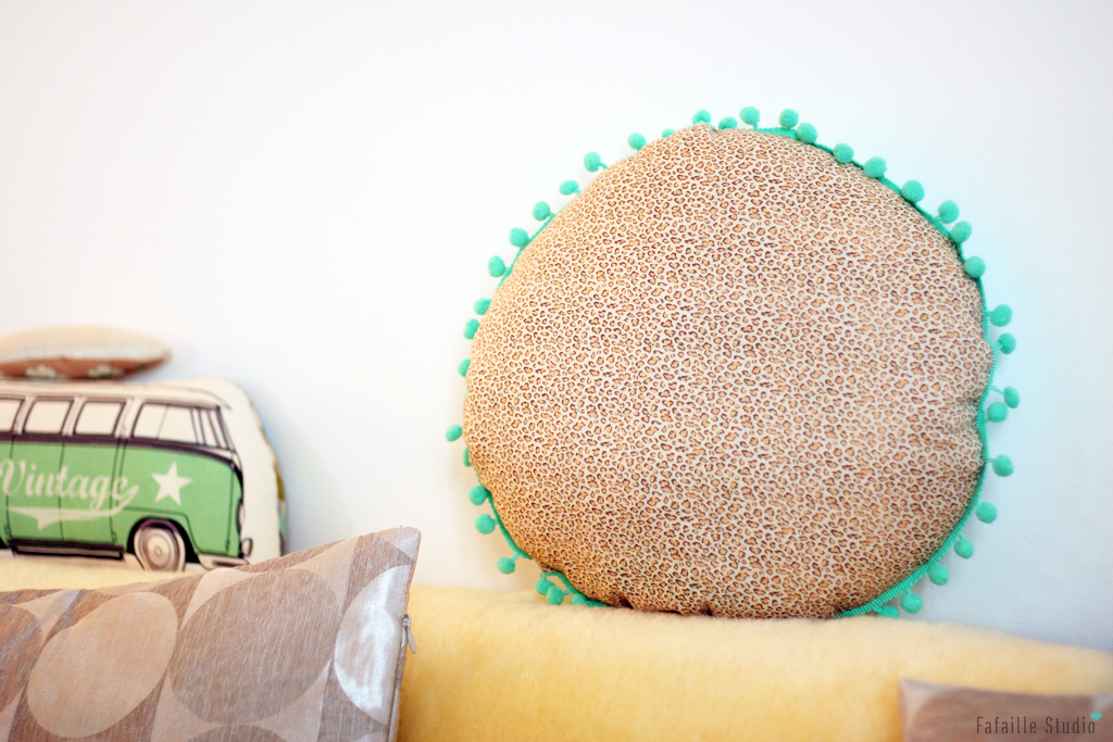 couture coussin rond