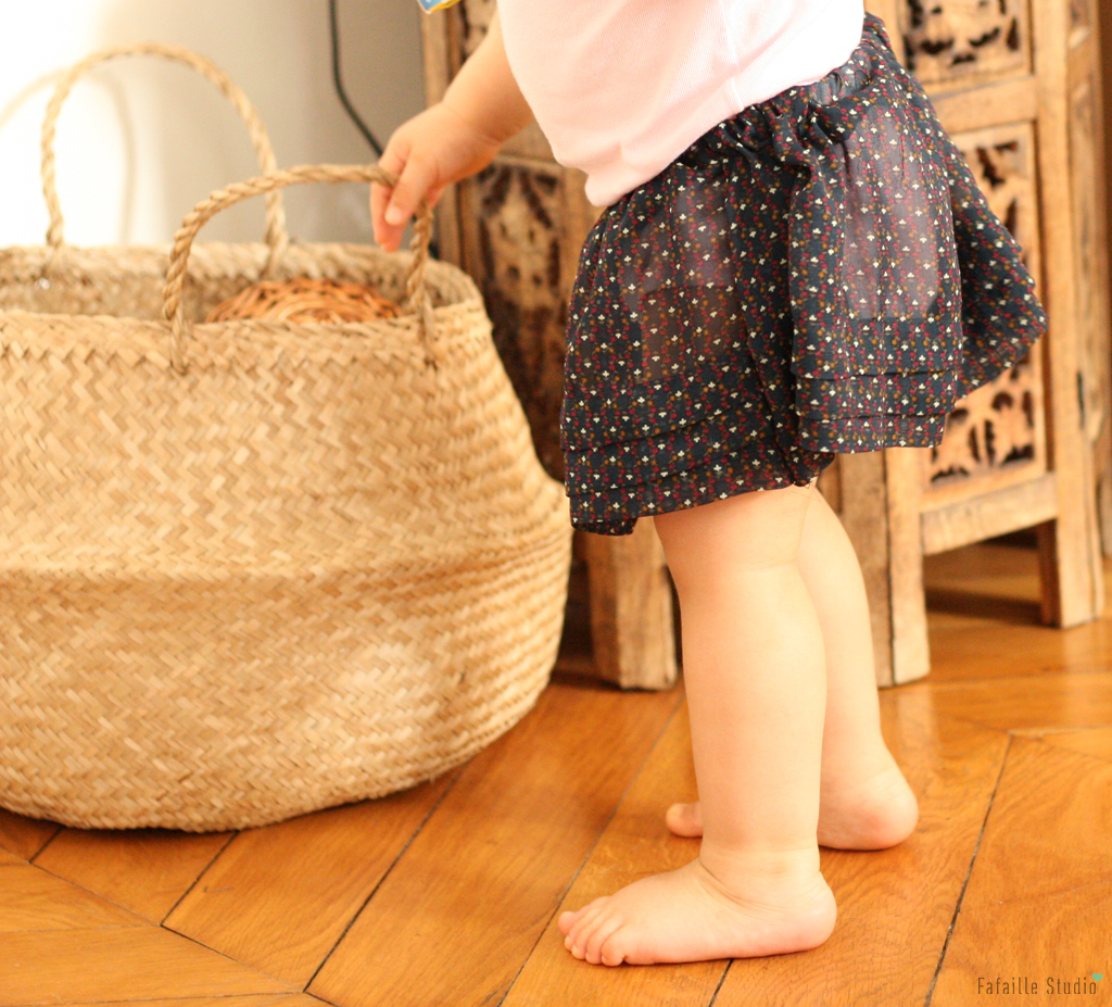 Jupe taille élastiquée pour bébé