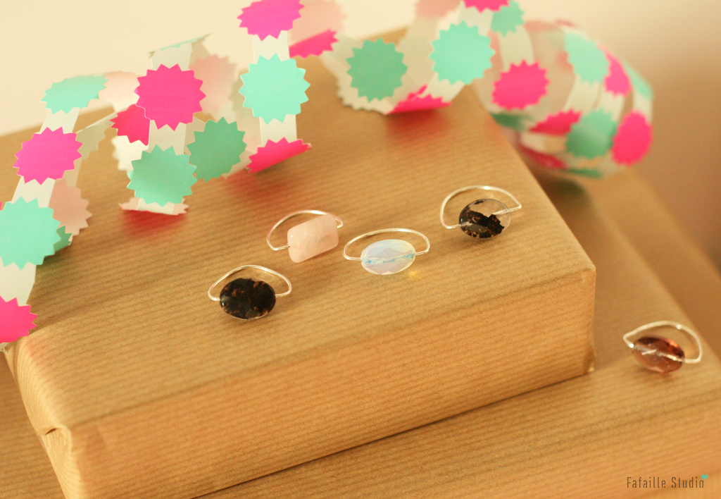 DIY bague pierre semi précieuse