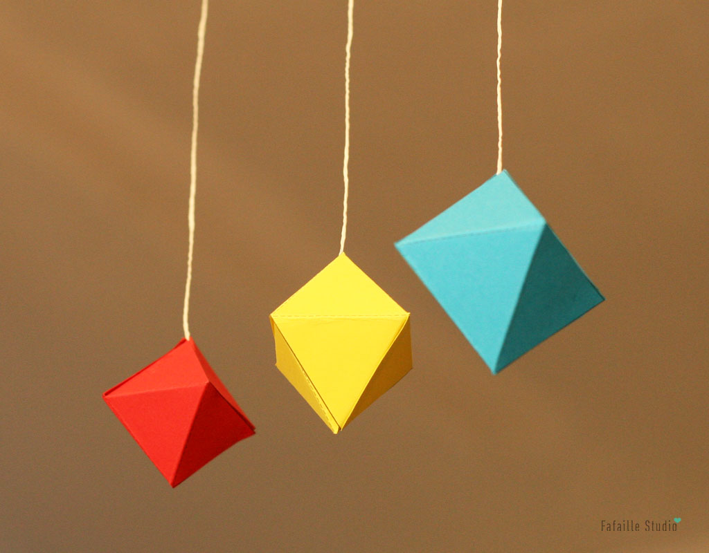 DIY mobile des octaèdres